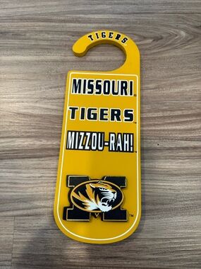Missouri Tigers Yellow Door Hanger - Mizzou-Rah!